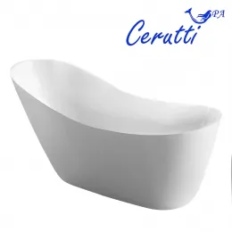 Ванна GLORIA170 акриловая (1700x750x720) отдельностоящая, белая, со сливом-переливом Ceruttispa