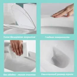 Унитаз MARMOLADA напольный безободковый Ceruttispa CT7777 (620х365х820)