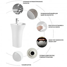 Раковина DORRIS напольная Ceruttispa  430x360x830