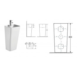 Раковина DORRIS напольная Ceruttispa  430x360x830