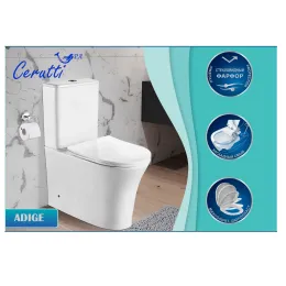 Унитаз ADIGE напольный безободковый Ceruttispa CT7836 (620х365х820)