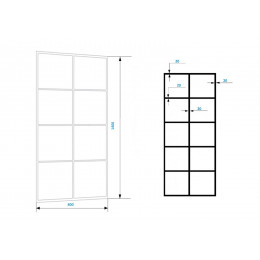 Шторка для ванной, MUZA F80, Ceruttispa (80х140)
