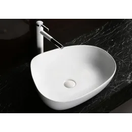 Раковина CR0044C  накладная, белая, асимметричная 550х420х140 Ceruttispa