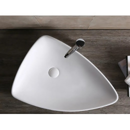 Раковина CR7014 накладная, белая, асимметричная 690х470х130 Ceruttispa