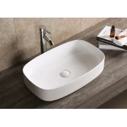 Раковина CR0045 накладная, белая, прямоугольная 590х370х130 Ceruttispa