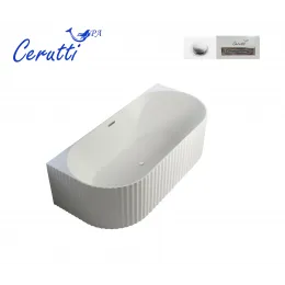 Ванна CEZA'S W акриловая (1700x800x580) белая, со сливом-переливом Ceruttispa