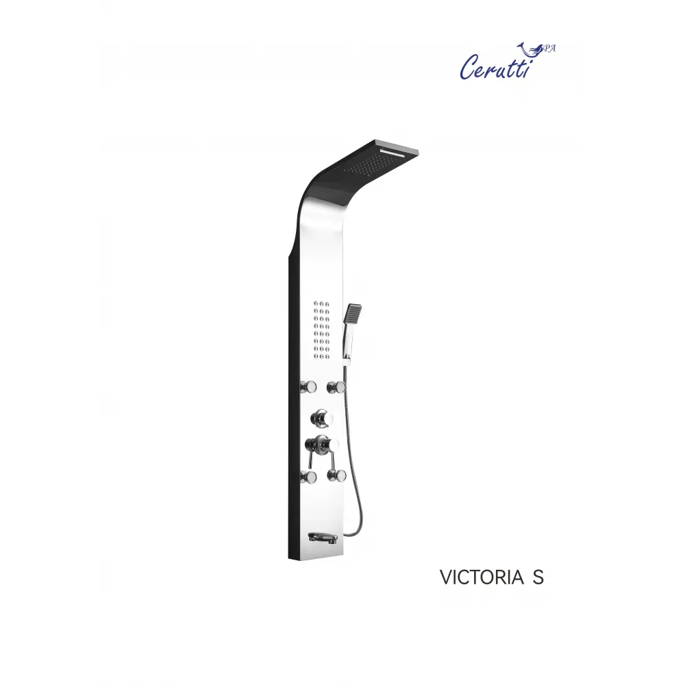 Панель VICTORIA S душевая из нержавеющей стали с форсунками Ceruttispa CT9976, цвет серебро