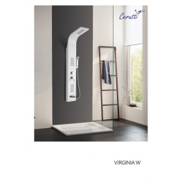 Панель VIRGINIA W душевая из нержавеющей стали с форсунками Ceruttispa CT9990, цвет белый