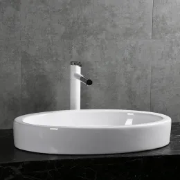Раковина накладная Ceruttispa CR7045 (630х415х100) белая, овальная