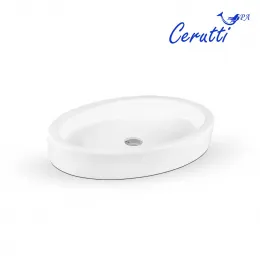 Раковина накладная Ceruttispa CR7045 (630х415х100) белая, овальная