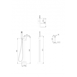 Смеситель ALBANO Black для отдельностоящей ванны BOCH MANN BM8923