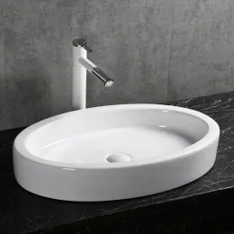 Раковина накладная Ceruttispa CR7045 (630х415х100) белая, овальная