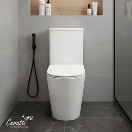 Унитаз напольный Ceruttispa ПЬЕРА (PIERA) Tornado CT10560 безободковый (630х350х795)