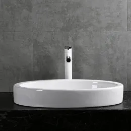 Раковина накладная Ceruttispa CR7045 (630х415х100) белая, овальная