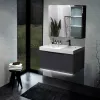 Комплект мебели MAIELLA 90 тумба 905х460х510 с зеркальным шкафом и двойной раковиной, сифоном и двойным сливным шлангом Ceruttispa