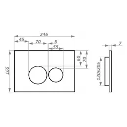 Кнопка смыва для инсталляций Ceruttispa (матовое золото), CR05MG