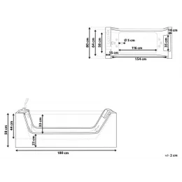 Ванна C-453A акриловая гидромассажная Ceruttispa  (1800x800x580)