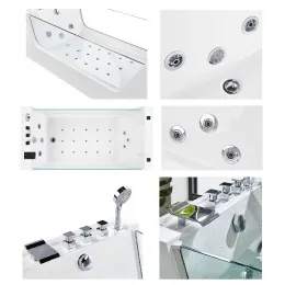 Ванна C-453A акриловая гидромассажная Ceruttispa  (1800x800x580)