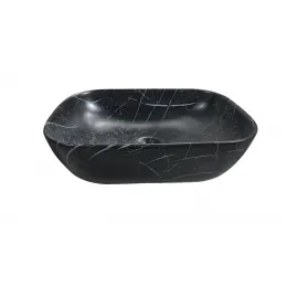 Раковина CR8215MMB накладная, мрамор матовый черный, прямоугольная 455х320х135 Ceruttispa