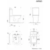 Унитаз ARNO напольный безободковый Ceruttispa CT7838 (620х345х800)