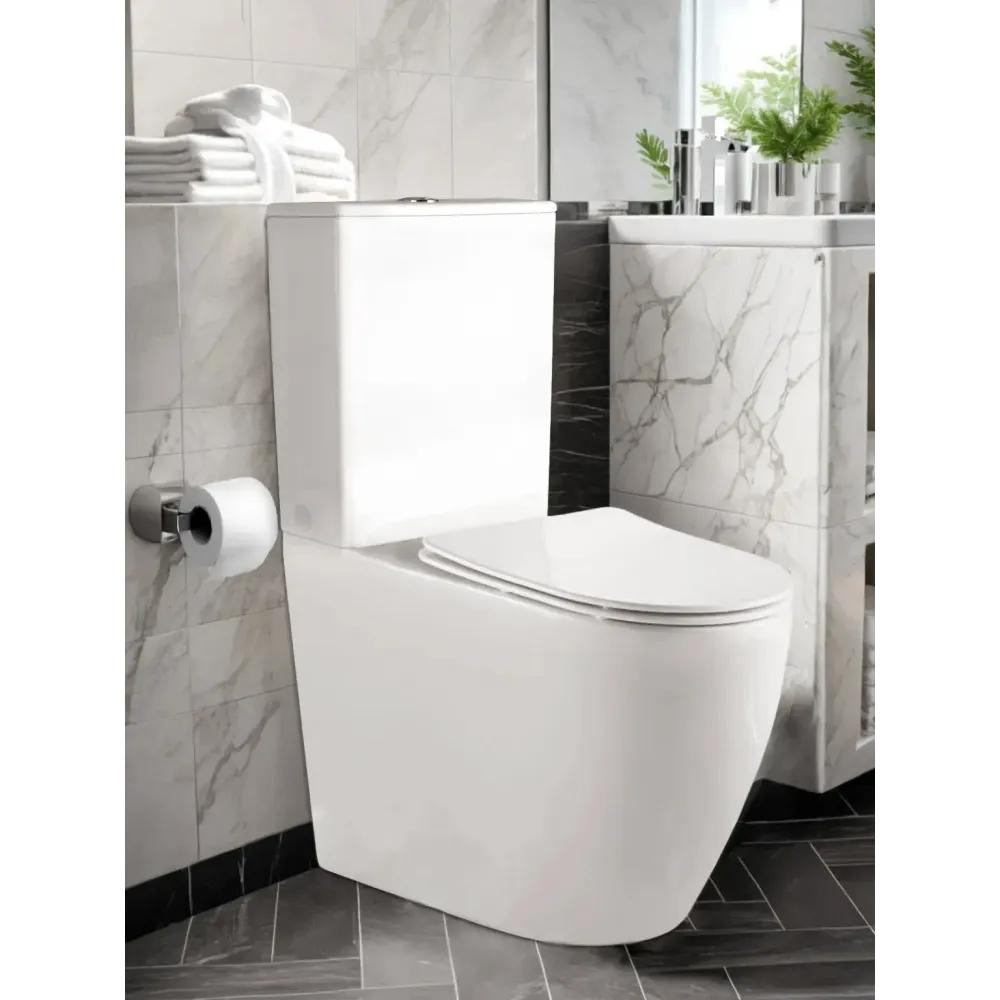 Унитаз BELLA напольный безободковый высокий Ceruttispa  CT8709 (620х385х920)