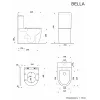 Унитаз BELLA напольный безободковый высокий Ceruttispa  CT8709 (620х385х920)