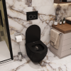 Унитаз TICINO Aria MB подвесной безободковый черный матовый, ТЕРМООБЖИГ (не плёнка)  CT8918 Ceruttispa (485х365х350)