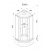 Кабина EC821 душевая PARLY  (80х80х215)