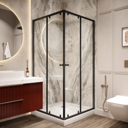 Уголок ZEQ911B душевой PARLY с поддоном (90х90х190)