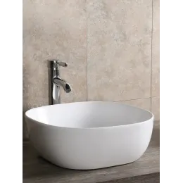 Раковина CR0077 накладная, белая, квадратная 410х410х145 Ceruttispa