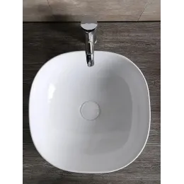 Раковина CR0077 накладная, белая, квадратная 410х410х145 Ceruttispa