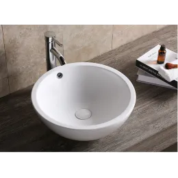 Раковина CR1001 накладная, белая, круглая, с переливом 450х450х170 Ceruttispa