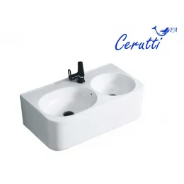 Раковина Double BRENTA (750х400х300) двойная подвесная Ceruttispa