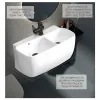 Раковина Double BRENTA (750х400х300) двойная подвесная Ceruttispa