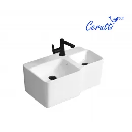 Раковина Double BELLA (645х365х300) двойная подвесная Ceruttispa