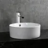 Раковина CR7022 накладная, белая, круглая, с переливом 420х420х170 Ceruttispa