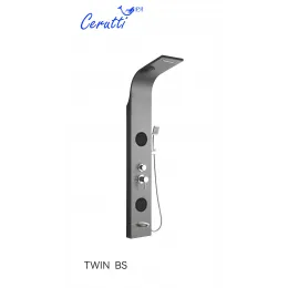 Панель душевая из нержавеющей стали, с форсунками Ceruttispa CT9986, хром, TWIN BS