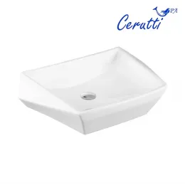Раковина накладная Ceruttispa CR7065 (600х410х155) белая, асимметричная