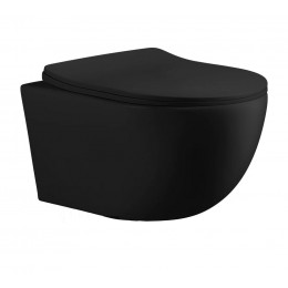 Унитаз подвесной Ceruttispa ОРЛТЕР (ORLTER) Aria MBF CT10017 безободковый (485х360х360) черный матовый