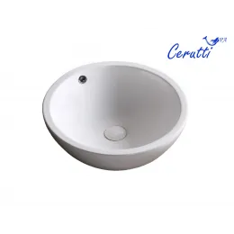 Раковина накладная Ceruttispa CR1001 (450х450х170) белая, круглая
