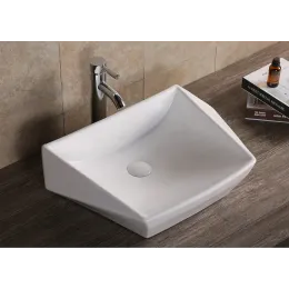 Раковина накладная Ceruttispa CR7065 (600х410х155) белая, асимметричная