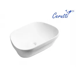 Раковина накладная Ceruttispa CR0023 (570х390х150) белая, трапеция