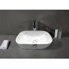 Раковина CR8215MMW накладная, мрамор матовый белый, прямоугольная 455х320х135 Ceruttispa