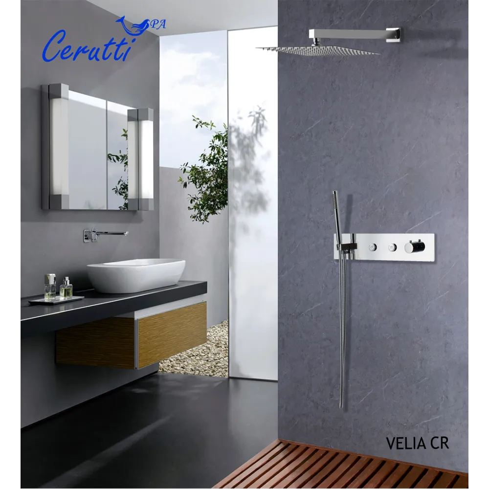 Панель VELIA CR  душевая встраиваемая из нержавеющей стали Ceruttispa CT10398, цвет хром