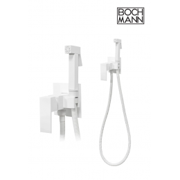 Душ RESIA W CK-P11W гигиенический со смесителем из латуни BOCH MANN, с шлангом 120 см, цвет БЕЛЫЙ