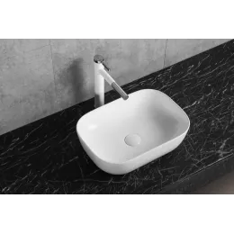 Раковина CR0078B накладная, белая, прямоугольная 460х330х135 Ceruttispa