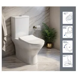 Унитаз BERNINA Tornado напольный безободковый CT10815 (665х350х830) Ceruttispa