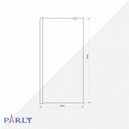 Душевое ограждение PARLY T100BF (100х90)