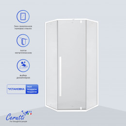 Душевое ограждение Ceruttispa C3AWF R (90x90x195)