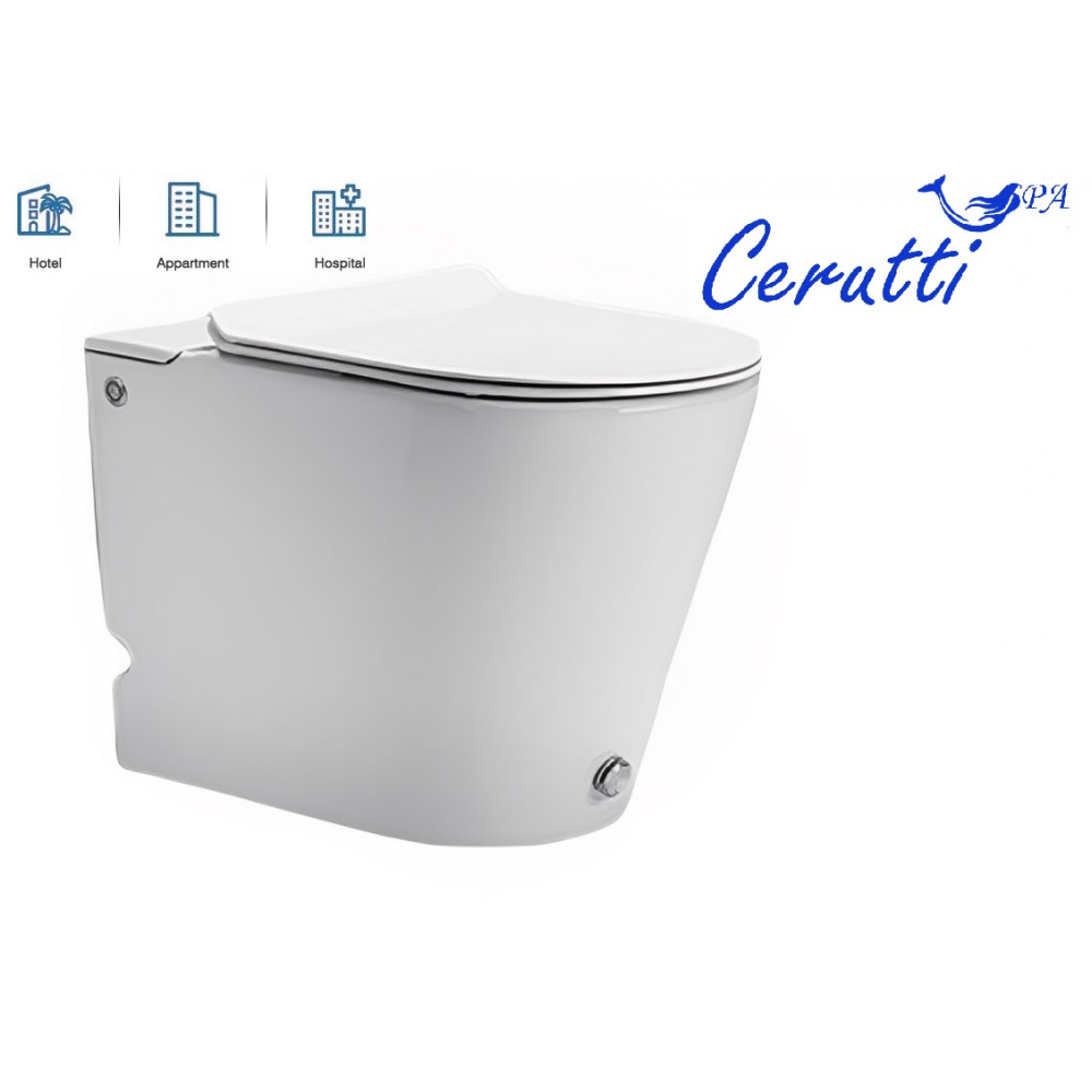 Унитаз ARGENTERA Pulse приставной с функцией импульсного смыва Ceruttispa CT7267 (575x360x410)